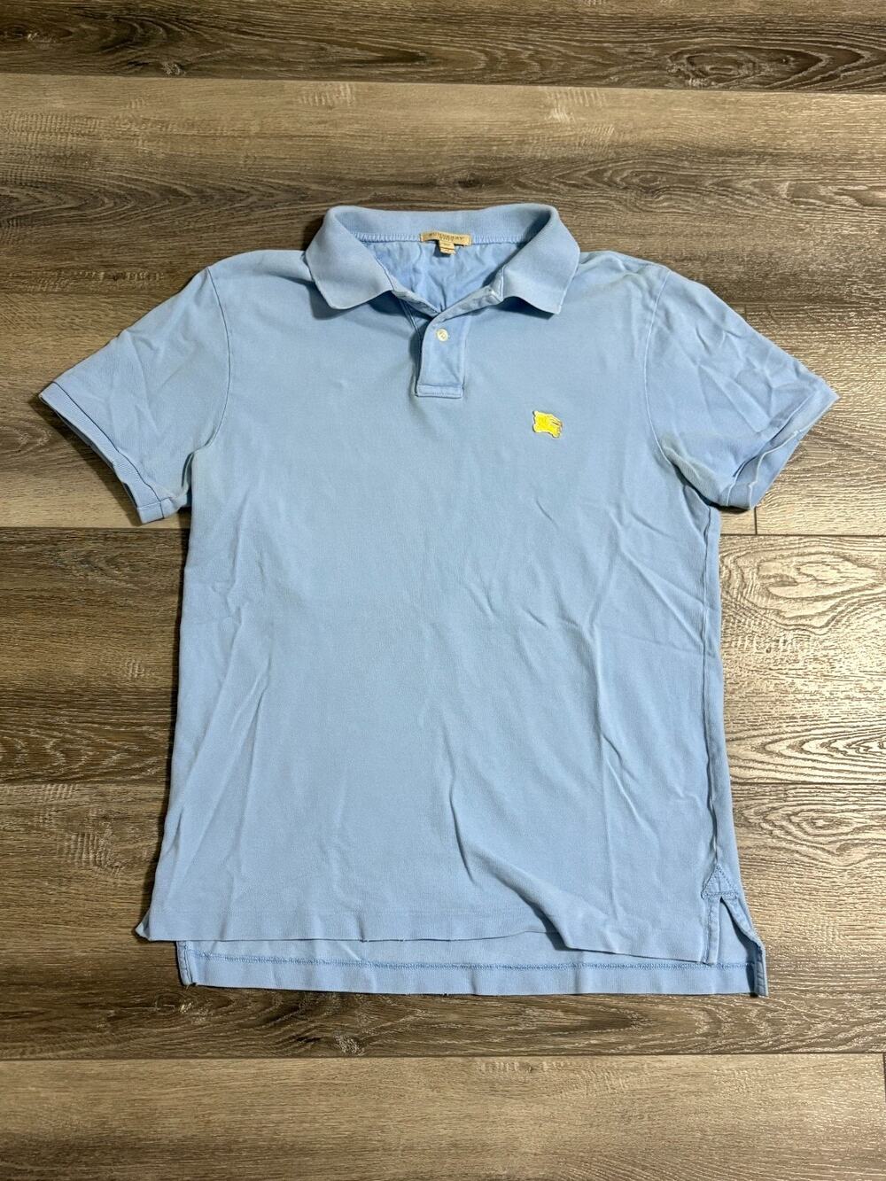 Burberry Brit Light Blue Polo Shirt Preppy Luxury Office Retro - Men’s Medium